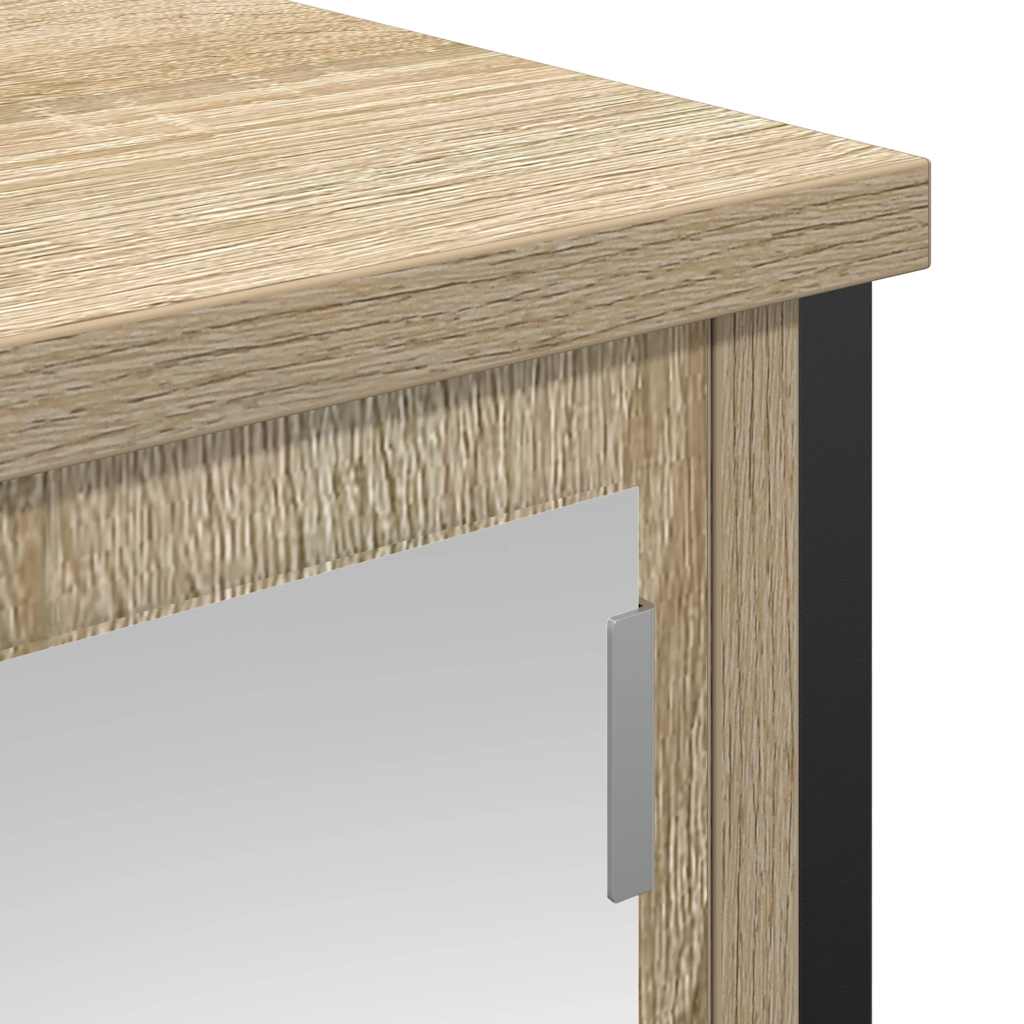vidaXL Ντουλάπι Μπάνιου με Καθρέφτη Sonoma δρυς 50x21x60 εκ.