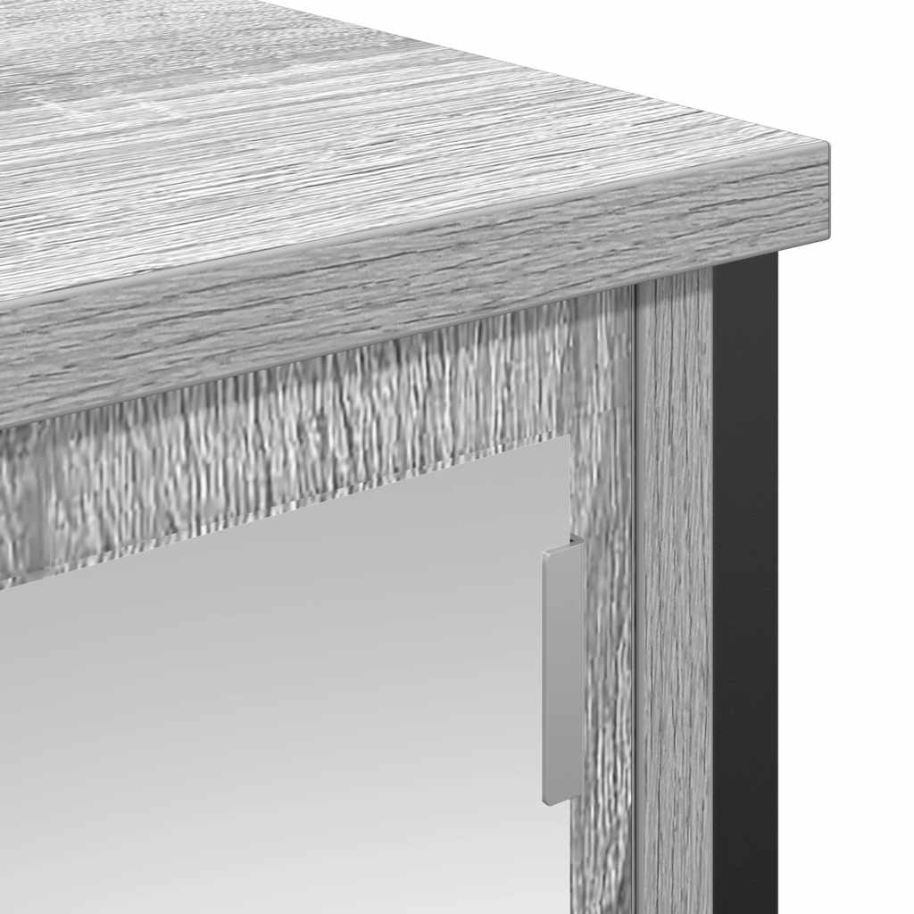 vidaXL Ντουλάπι τοίχου μπάνιου με καθρέφτη Γκρι Sonoma 50x21x60 εκ.