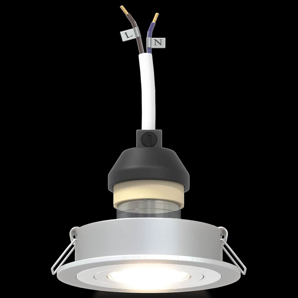 vidaXL Spotlights με προβολείς Ασημί 9 x 9 x cm Αλουμίνιο