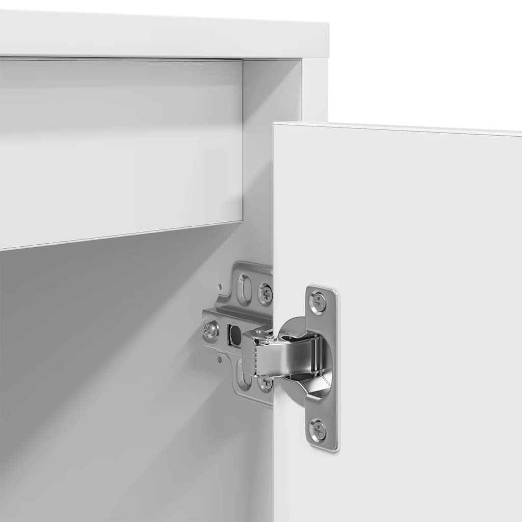 vidaXL Ντουλάπι Τηλεόρασης με LED Λευκό 160,5x41x50 εκ.