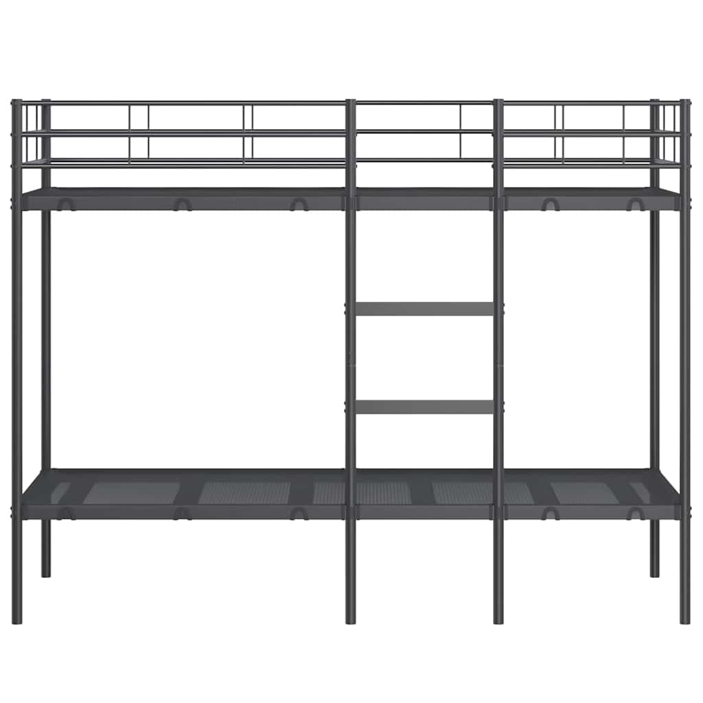 vidaXL Κουκέτα χωρίς στρώμα Μαύρο 80x200 cm Ατσάλι