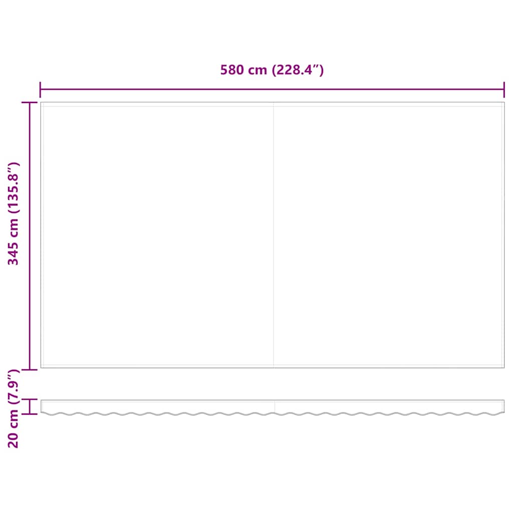 vidaXL Ύφασμα αντικατάστασης τέντας Μπεζ 580 x 345 εκ. Πολυεστέρας