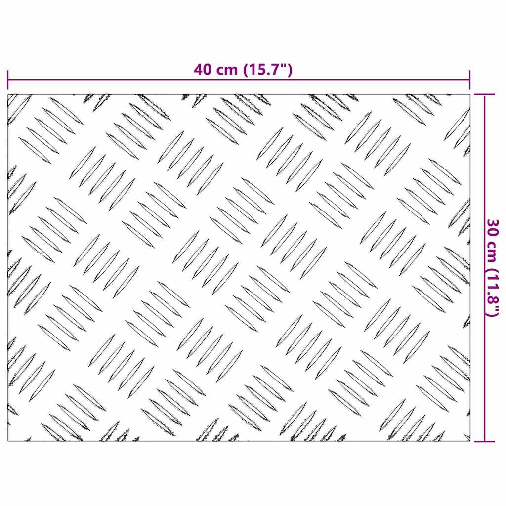 vidaXL Σκαλοπάτι 4 τμχ. 40 x 30 cm Ασημί Αλουμίνιο Ορθογώνιος