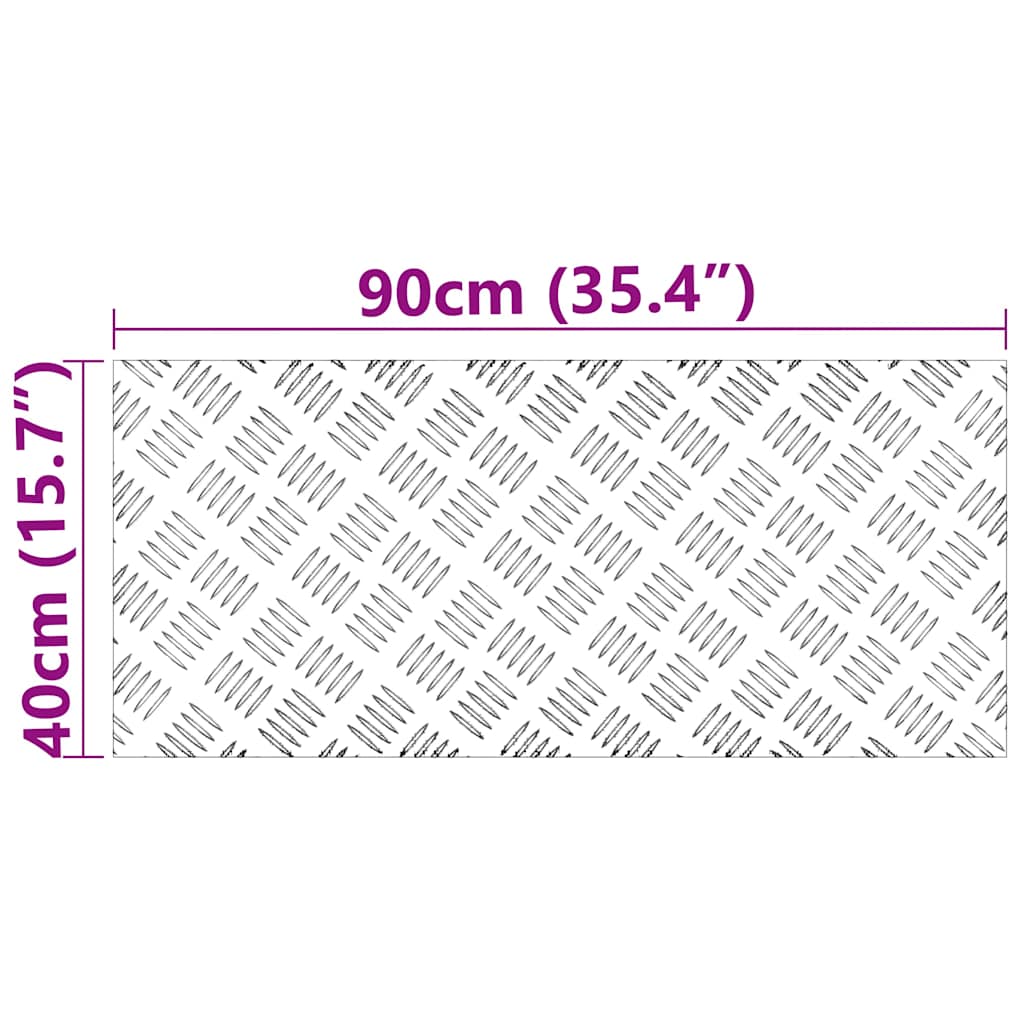 vidaXL Σκαλοπάτι 2 τμχ. 90 x 40 cm Ασημί Αλουμίνιο Ορθογώνιος