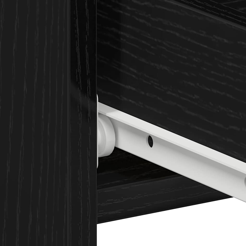 vidaXL Κομοδίνο 2 pcs Μαύρη δρυς 40 x 35 x 62.5 εκ. Επεξεργασμένο ξύλο