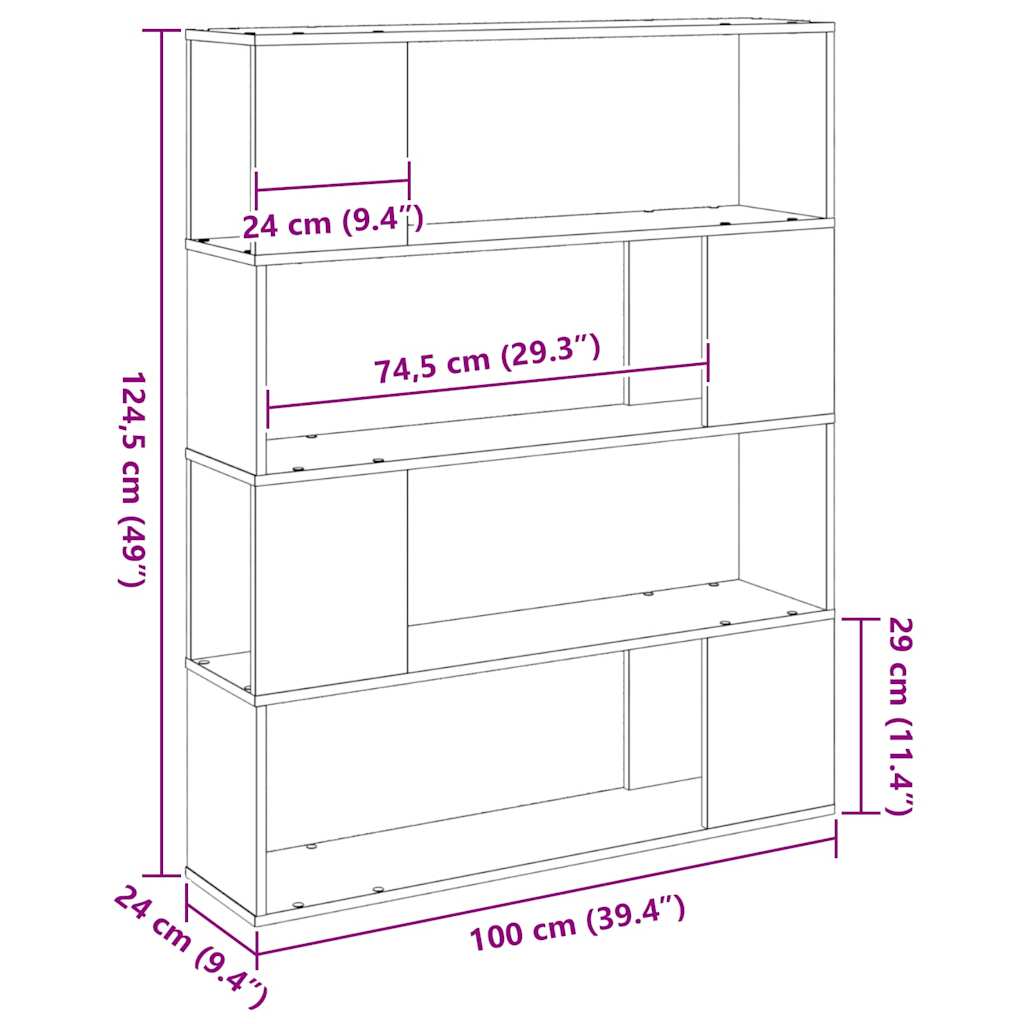 vidaXL Σετ επίπλου τηλεόρασης 100 x 24 x 124,5 εκ Μαύρη Οξυά