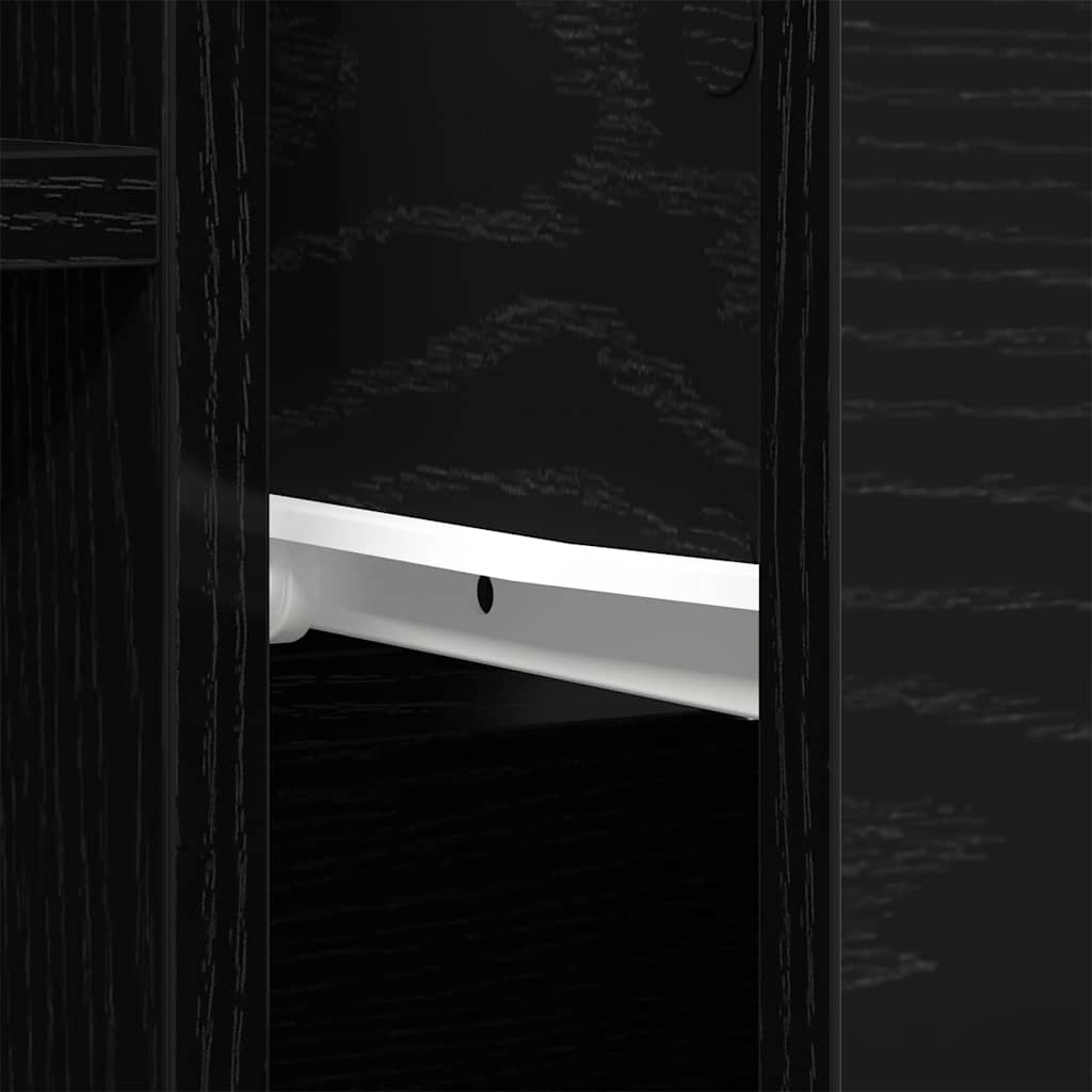 vidaXL Πλαϊνό γραφείο Μαύρη Οξυά 60 x 30 x 70 εκ. Επεξεργασμένο ξύλο