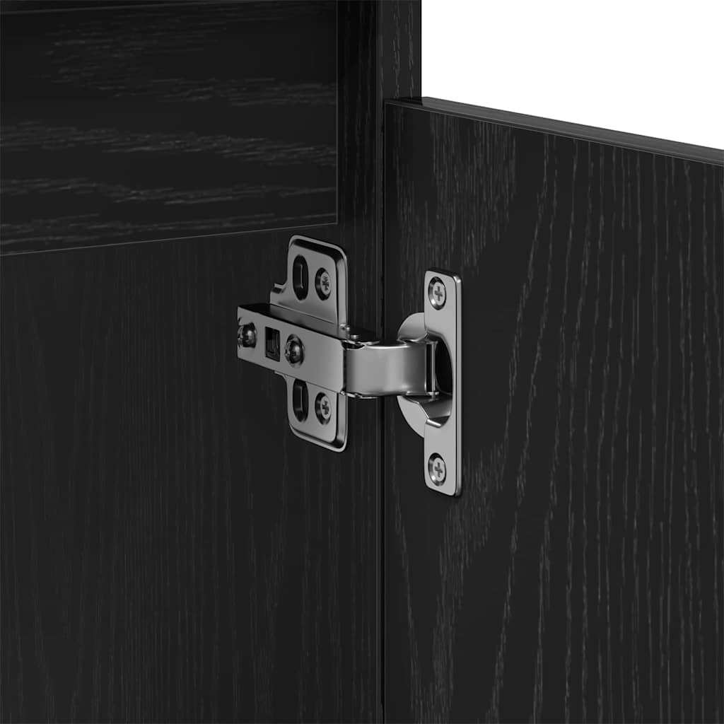 vidaXL Ντουλάπα Νιπτήρα Mπάνιου με ράφι Μαύρη Οξυά 58 x 33 x 60 εκ.