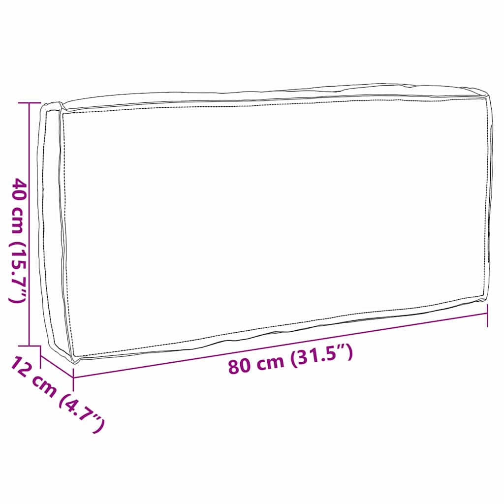 vidaXL Μαξιλάρι Μπεζ 80 x 40 x 12 cm Ύφασμα Όξφορντ