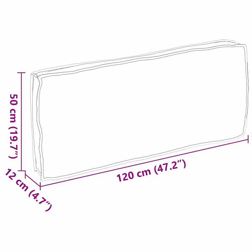 vidaXL Μαξιλάρι Μπεζ 120 x 50 x 12 εκ. Ύφασμα Όξφορντ