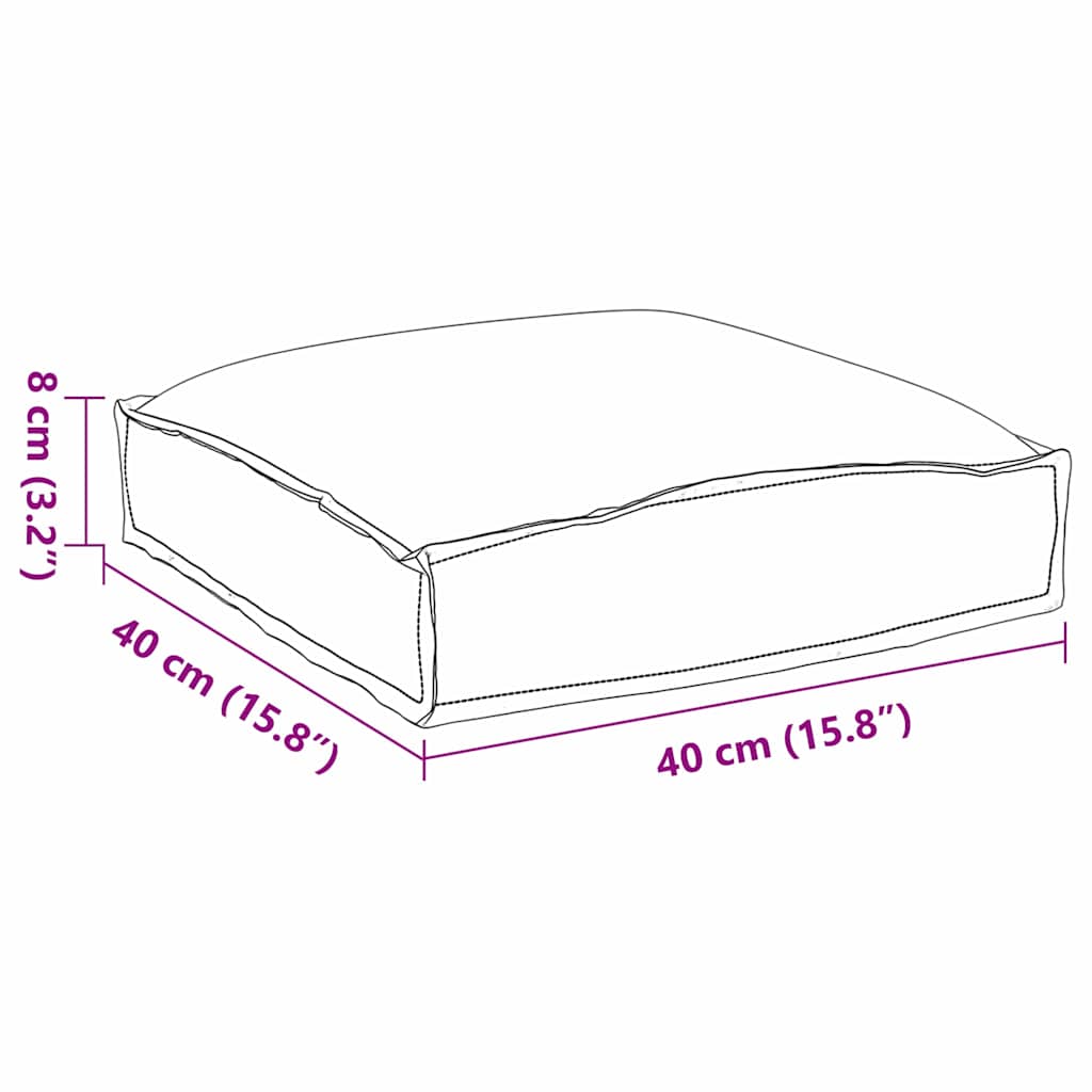 vidaXL Μαξιλάρι 4 pcs Κρεμ 40 x 40 x 8 εκ. Ύφασμα Όξφορντ