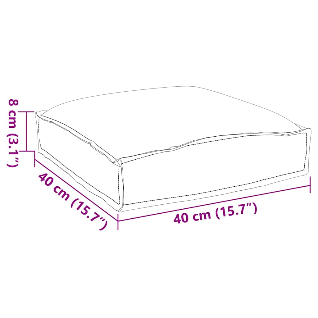 vidaXL Μαξιλάρι 4 pcs Ύφασμα Όξφορντ Πολύχρωμο 40 x 40 x 8 εκ.