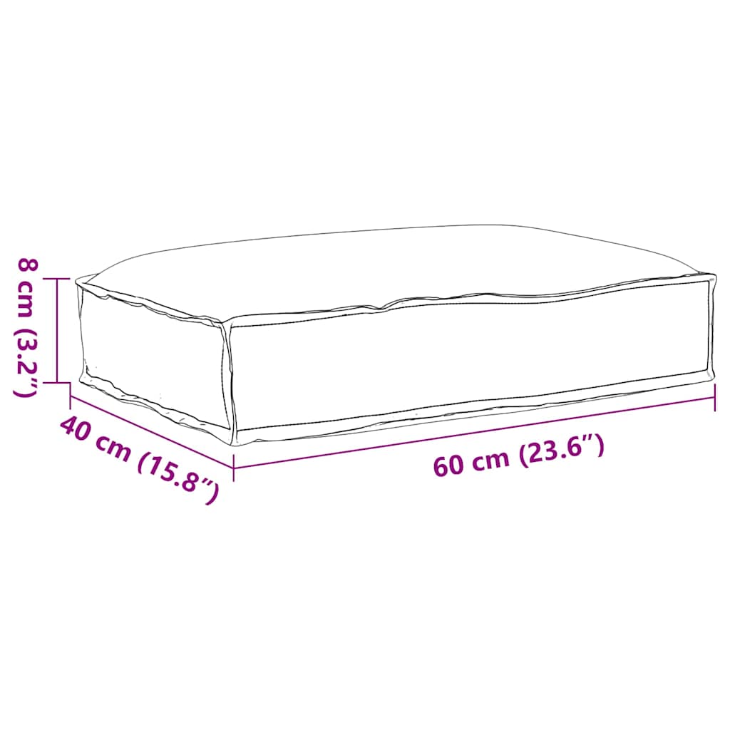 vidaXL Μαξιλάρι Φύλλο Σχέδιο Φύλλου 60 x 40 x 8 εκ. Ύφασμα Όξφορντ