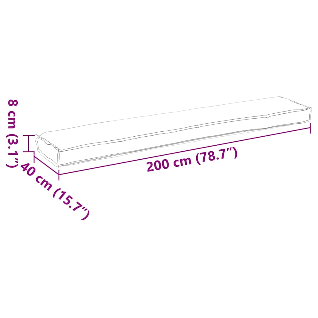 vidaXL Μαξιλάρι παλέτας Floral Τροπική Ζούγκλα 200 x 40 x 8 εκ.