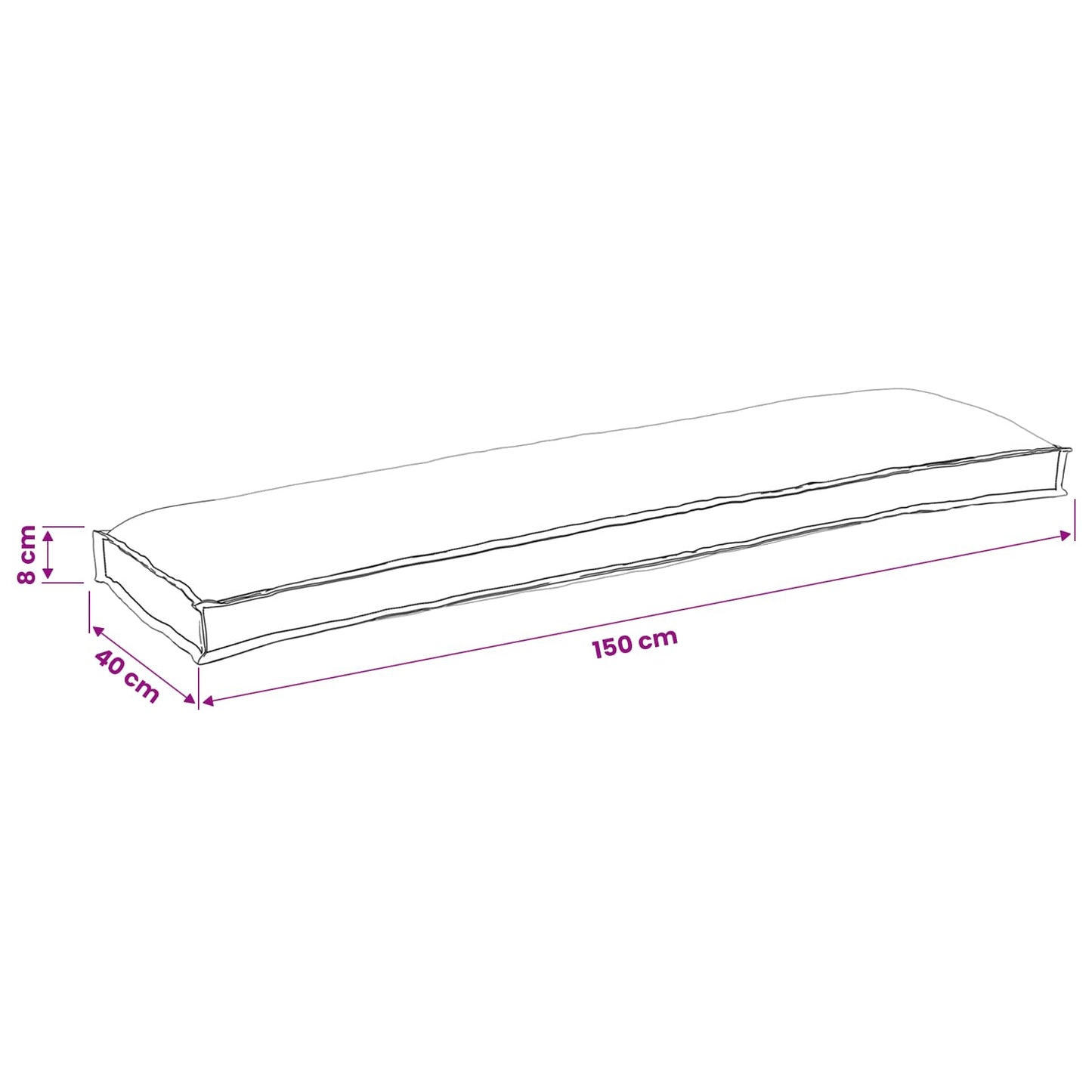 vidaXL Σετ Μαξιλαριών Πάγου 2 pcs Κρεμ 150 x 40 x 8 εκ.