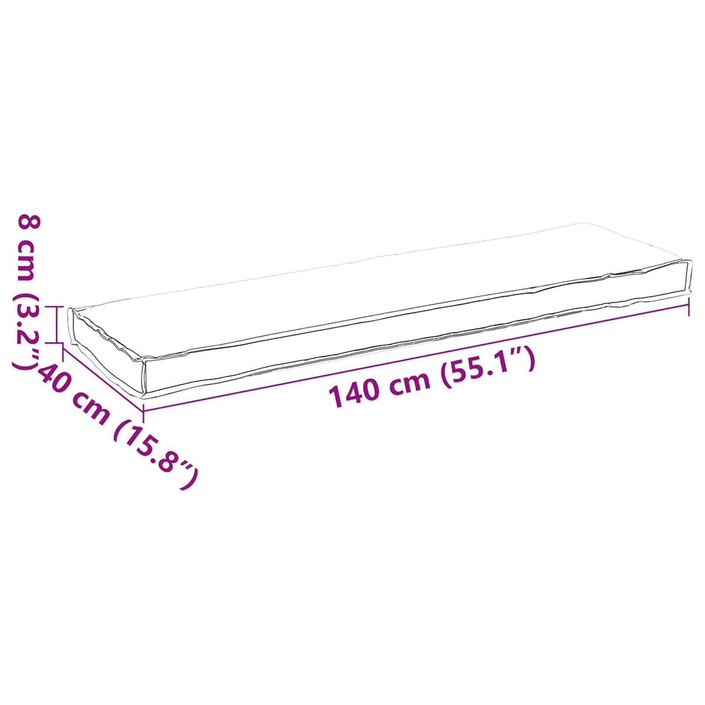 vidaXL Σετ Μαξιλαριών Πάγου 2 pcs Taupe 150 x 40 x 8 εκ.