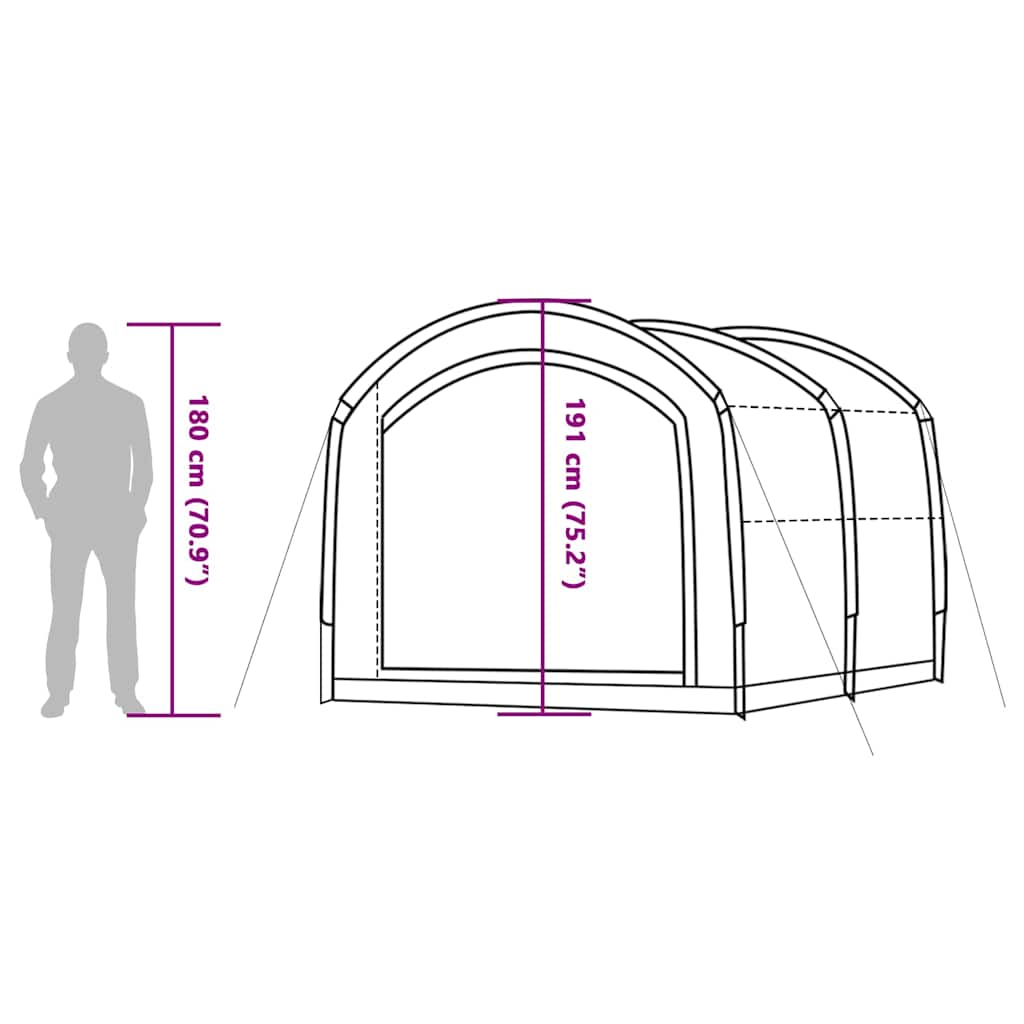 vidaXL Σκηνή με στέγη με αέρα αέρα Μπλε 268 x 240 x 191 cm Πολυεστέρας