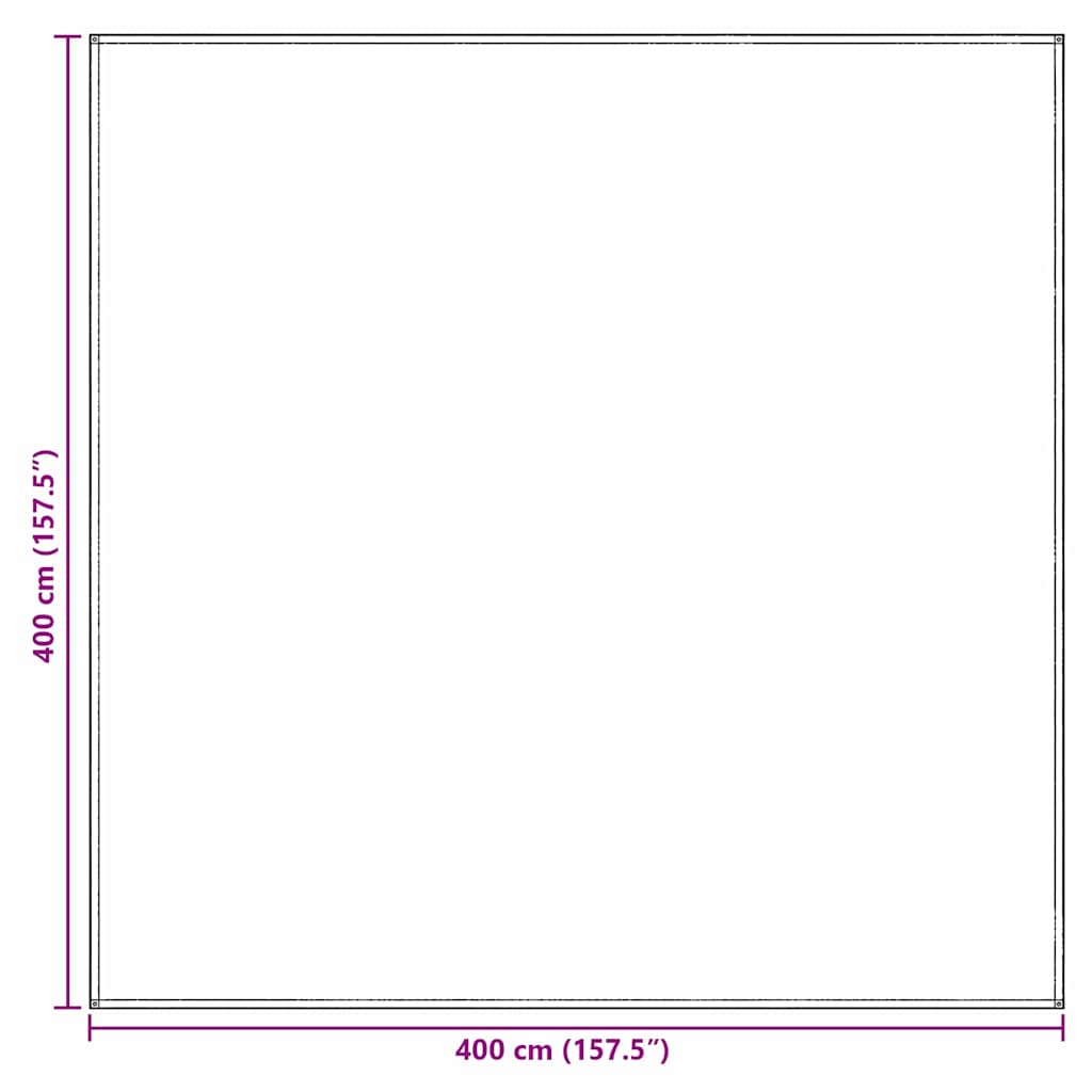 vidaXL Χαλκάκι Σκηνής Μπλε και Γκρι 400 x 400 cm Πολυαιθυλένιο
