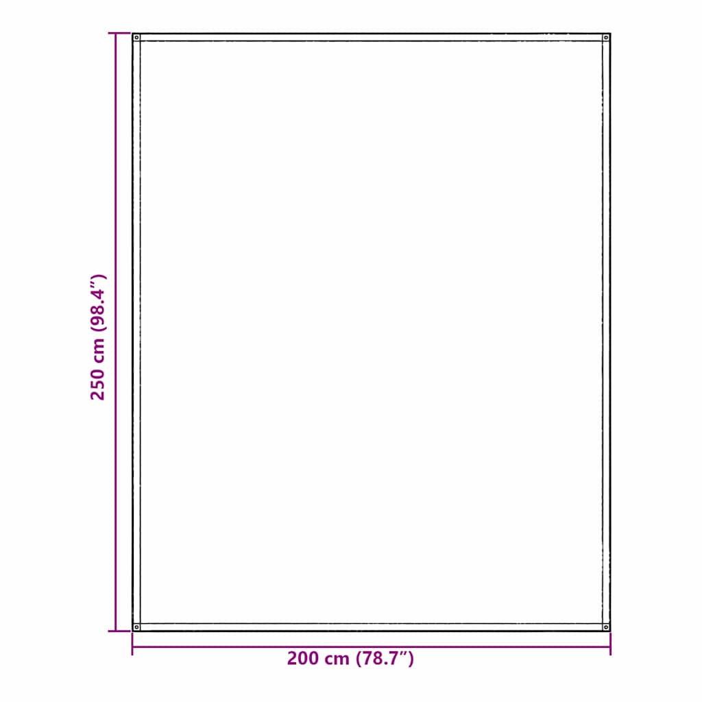 vidaXL Χαλκάκι Σκηνής Ανοιχτό γκρι 250 x 200 cm Πολυαιθυλένιο