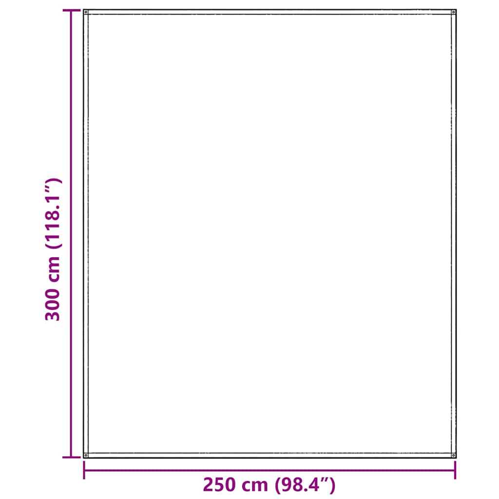 vidaXL Χαλκάκι Σκηνής Ανοιχτό γκρι 300 x 250 εκ Πολυαιθυλένιο