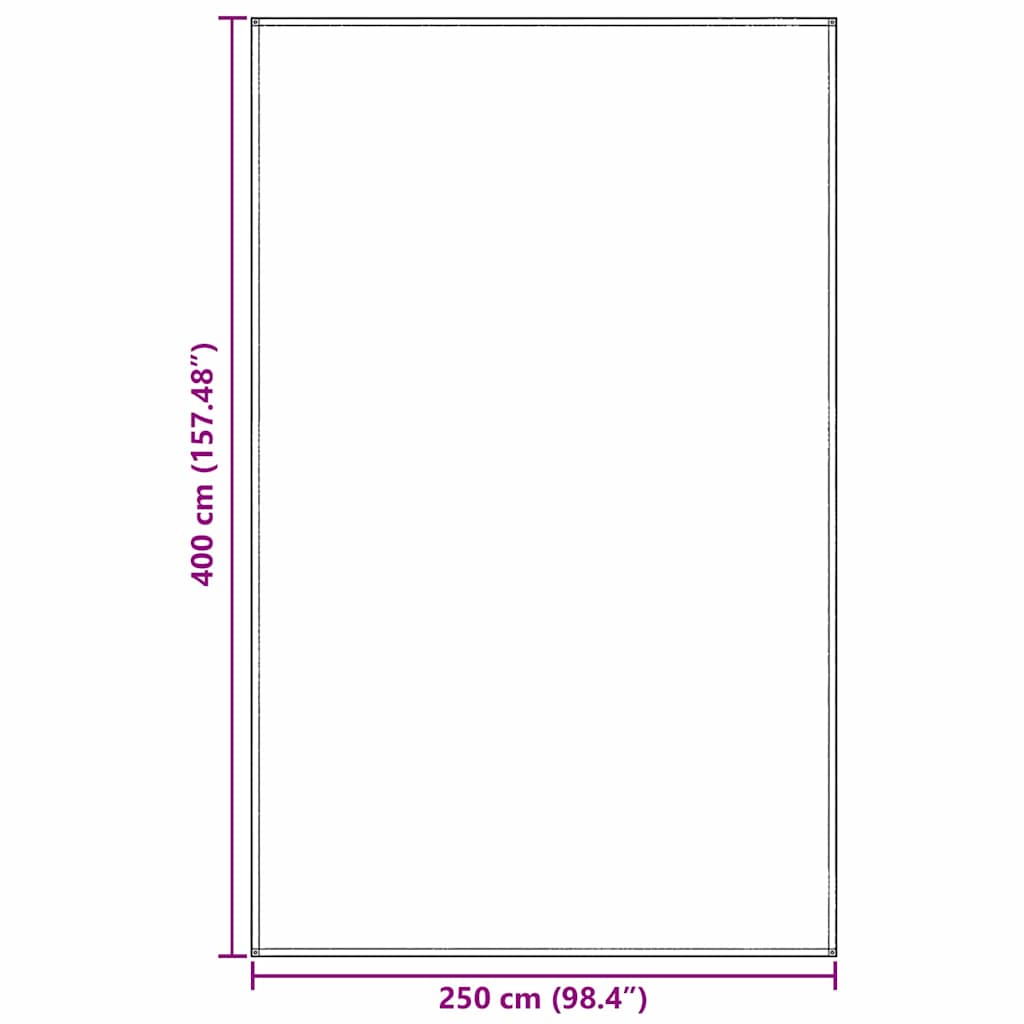 vidaXL Χαλκάκι Σκηνής Ανοιχτό γκρι 400 x 250 cm Πολυαιθυλένιο