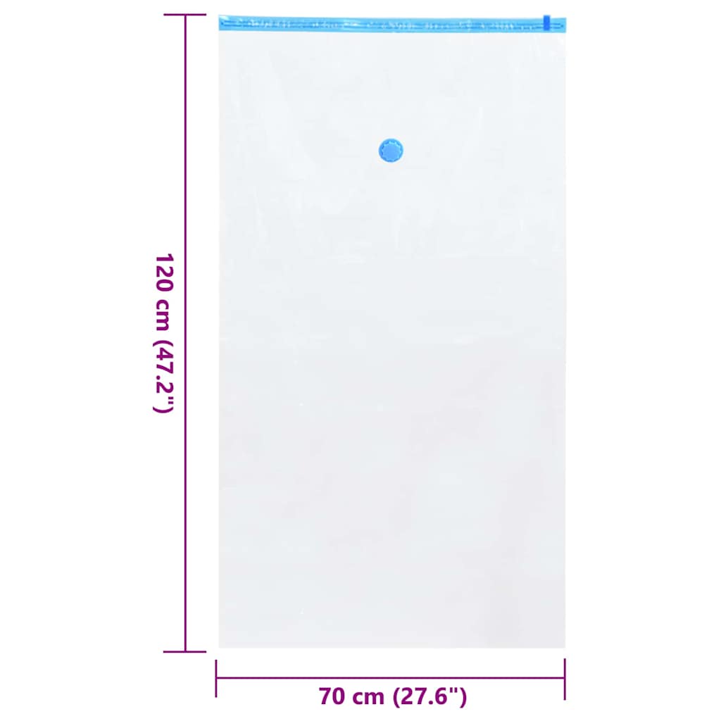 vidaXL Σακούλες Αποθήκευσης 5 pcs Διαφανές και Μπλε 120 x 70 cm