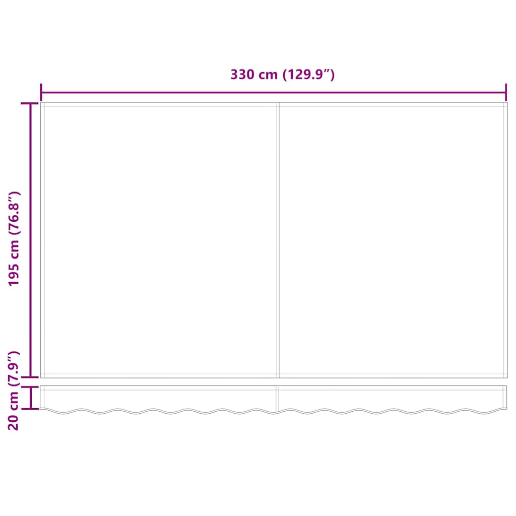vidaXL Σκελετός Τέντας Κίτρινο και Λευκό 350 x 200 cm