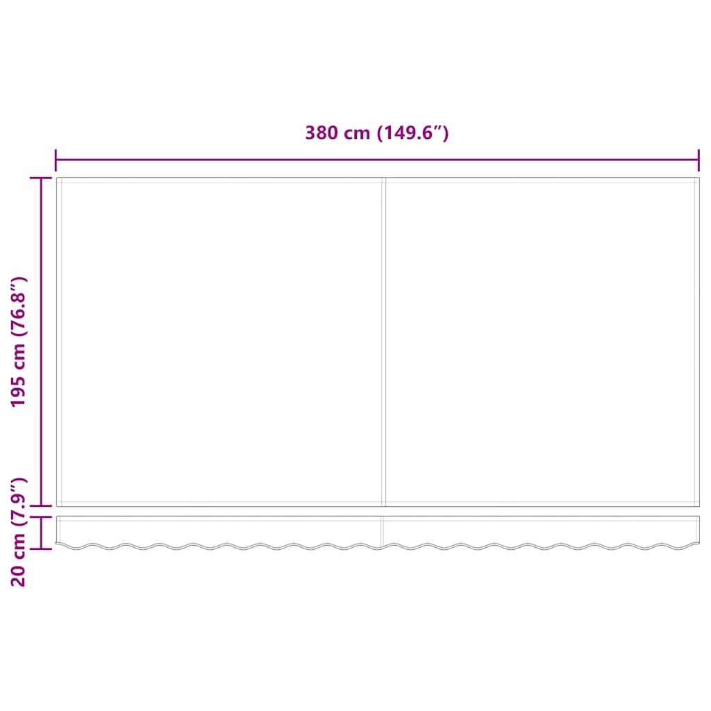 vidaXL Σκελετός Τέντας Γκρι και Λευκό 400 x 200 cm