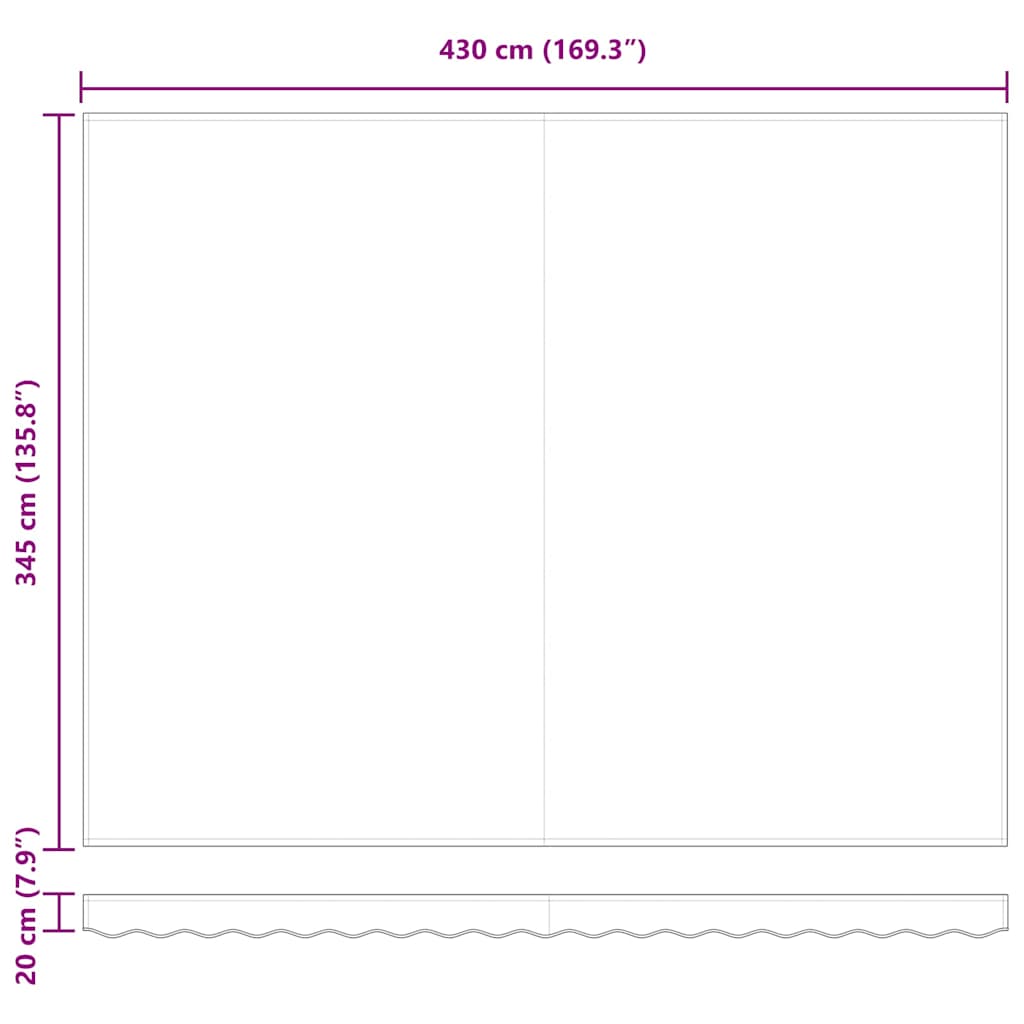 vidaXL Αναδιπλούμενη τέντα Μπεζ 450 x 350 x 165 εκ