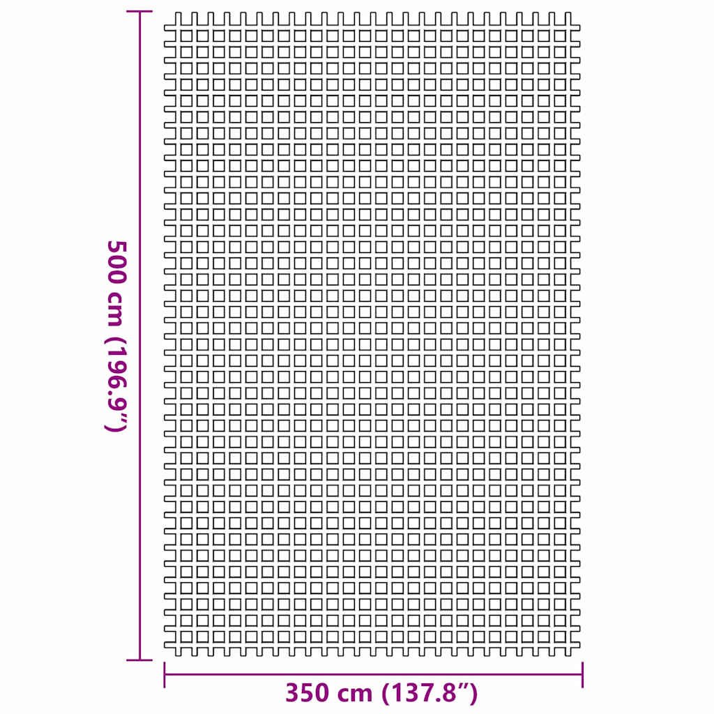vidaXL Χαλκάκι Σκηνής Ανθρακί 500 x 350 εκ Πολυεστέρας