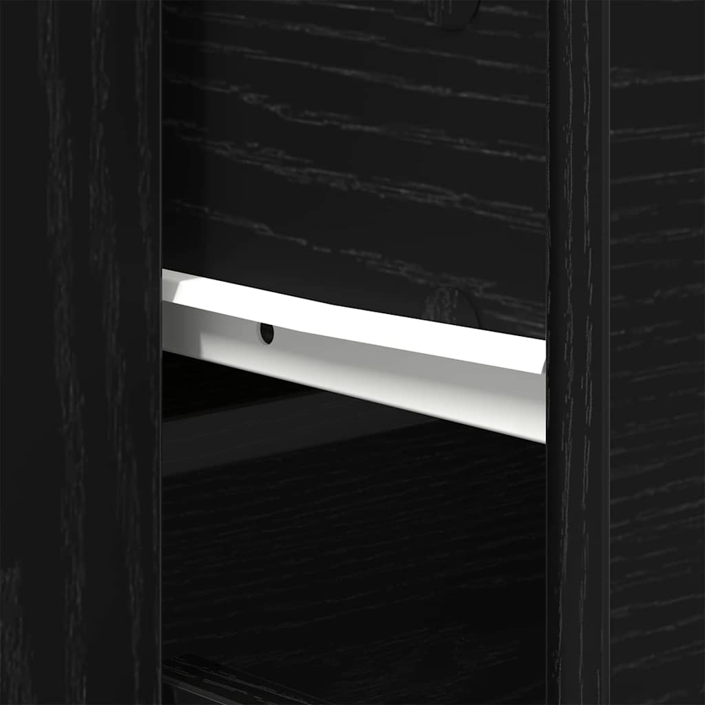 vidaXL Πλαϊνό γραφείο Μαύρη Οξυά 240 x 33 x 70 εκ. Επεξεργασμένο ξύλο