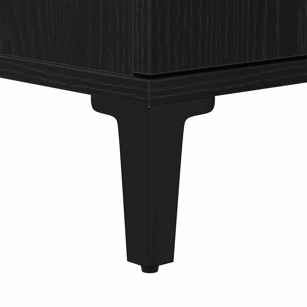 vidaXL Σετ Επίπλων Μπάνιου με συρτάρι 3 pcs Μαύρο 30 x 30 x 180 cm