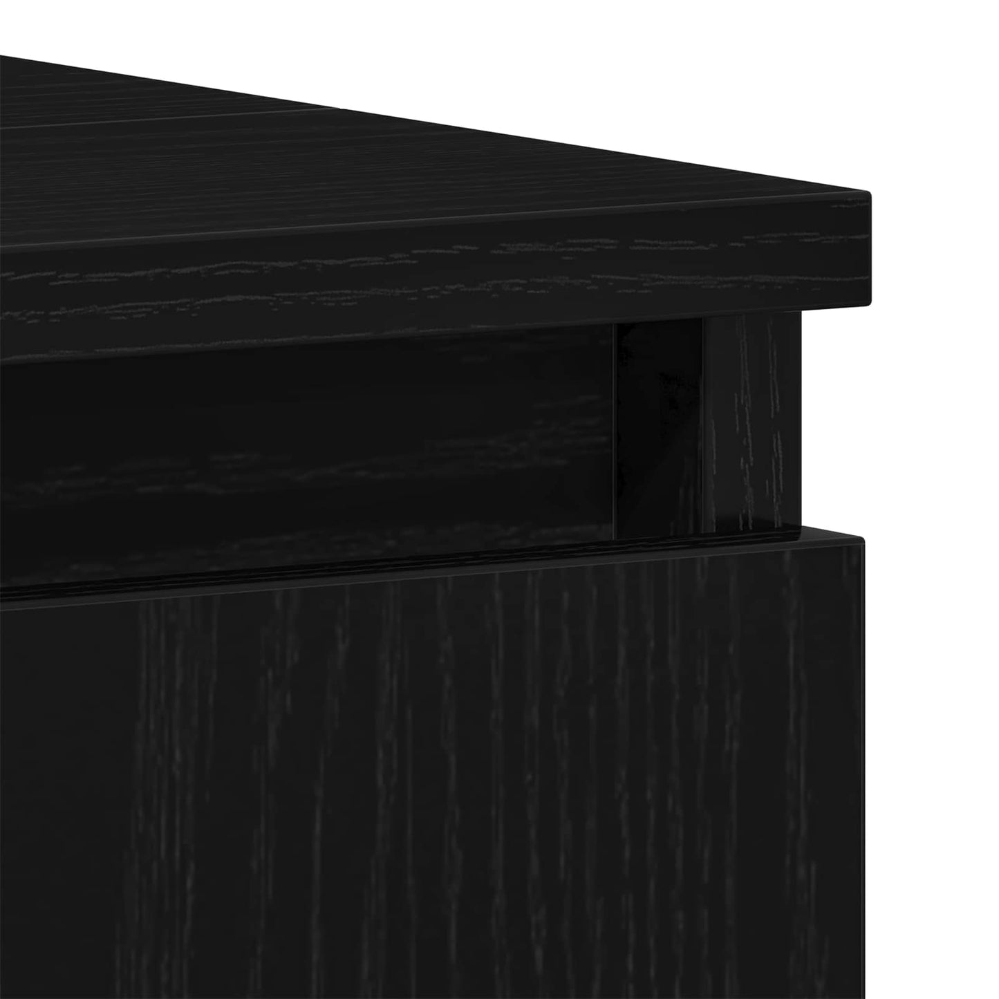 vidaXL Σετ Επίπλων Μπάνιου 3 τμχ. Μαύρη Οξυά 30 x 30 x 190 εκ
