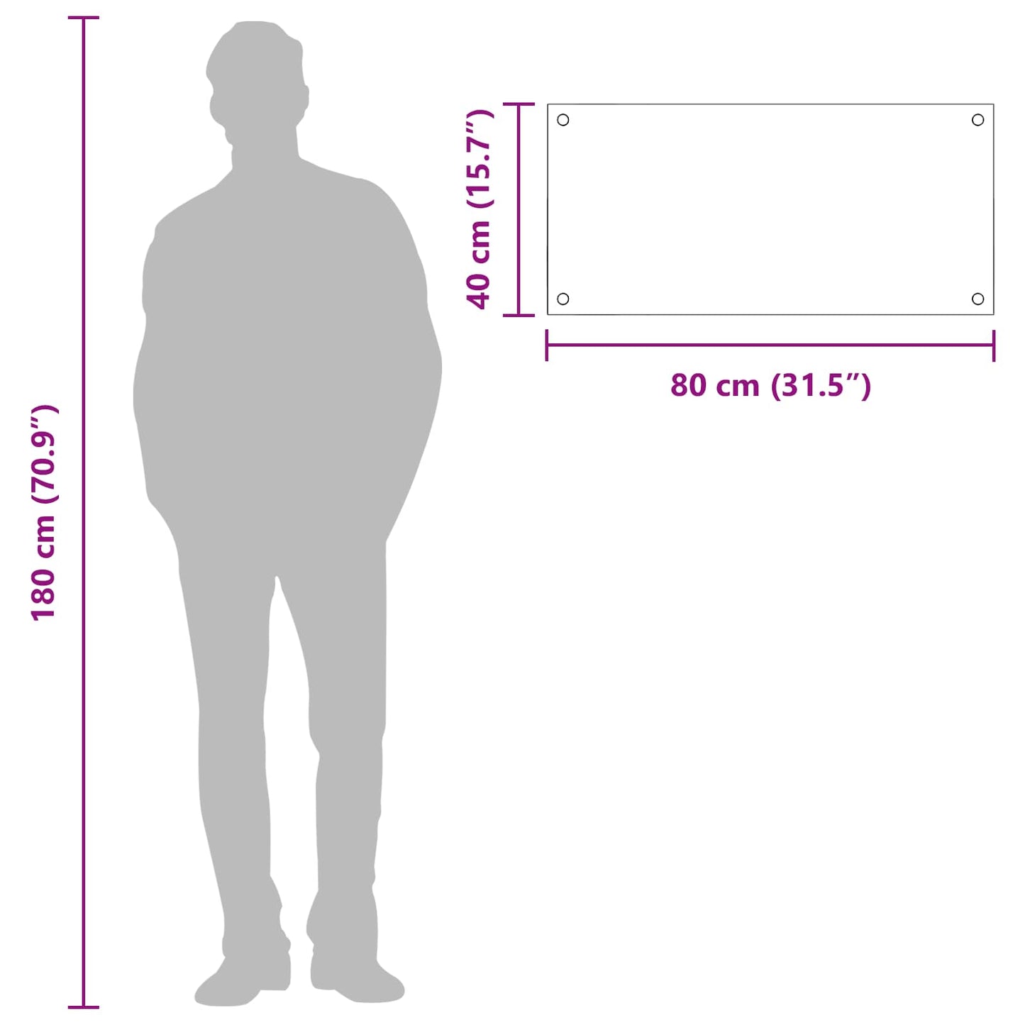 vidaXL Πλάτη κουζίνας Σκούρο Γκρι 80 x 40 cm σκληρυμένο γυαλί