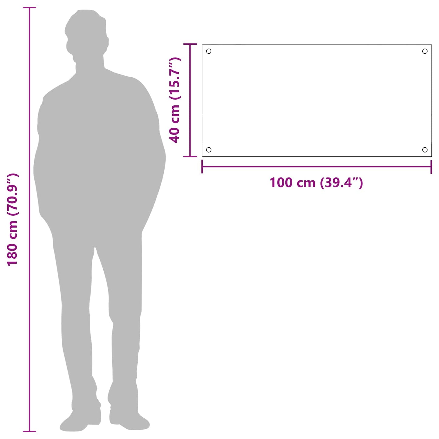 vidaXL Πλάτη κουζίνας Σκούρο Γκρι 100 x 40 cm σκληρυμένο γυαλί