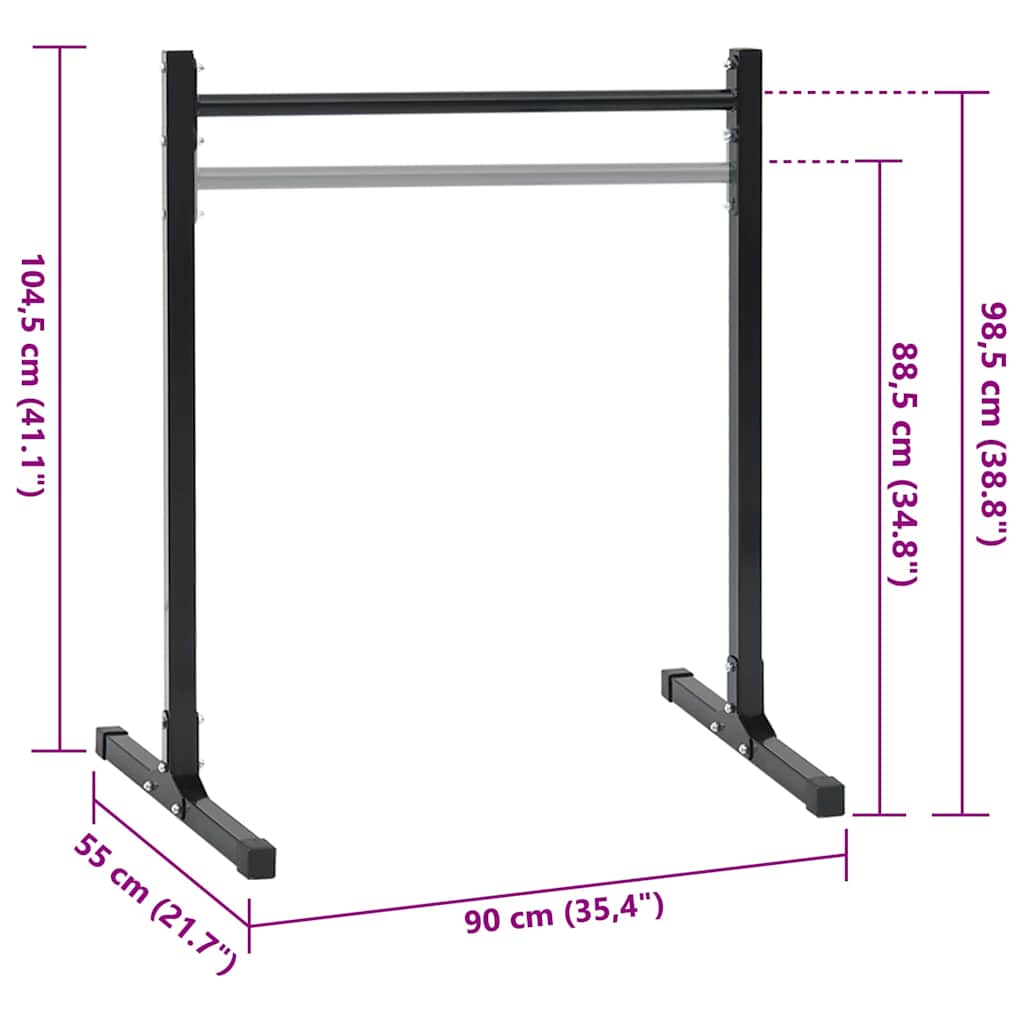 vidaXL Σταθμός Βύθισης 2 τμχ. Μαύρο 55 x 90 x 104.5 εκ.