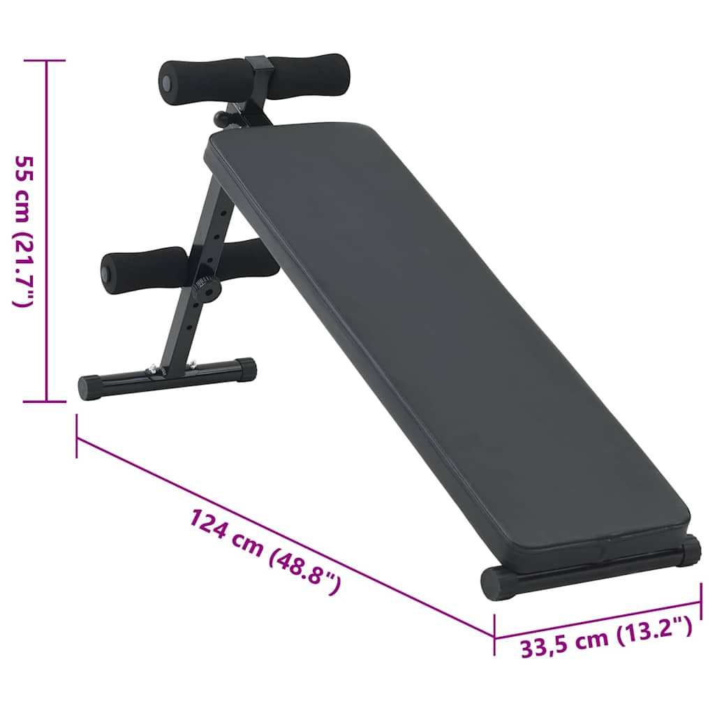 vidaXL Μπερνύν Ανασήκωσης Μαύρο 124 x 33,5 x 55 εκ.