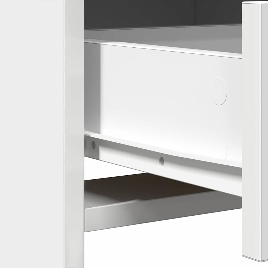 vidaXL Highboard με συρτάρι Λευκό 40 x 41 x 135 εκ. Επεξεργασμένο ξύλο