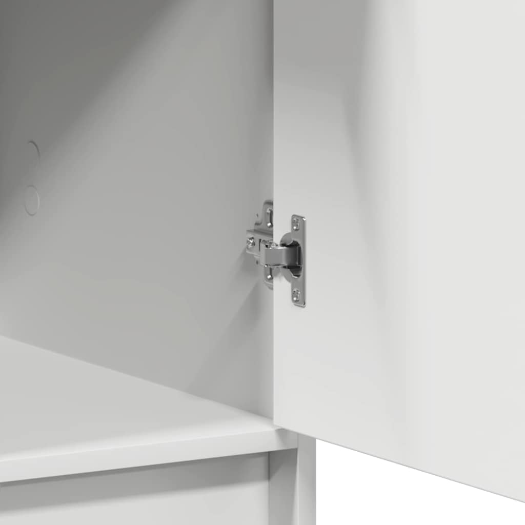 vidaXL Highboard Λευκό 40 x 40,5 x 135 εκ. Επεξεργασμένο ξύλο