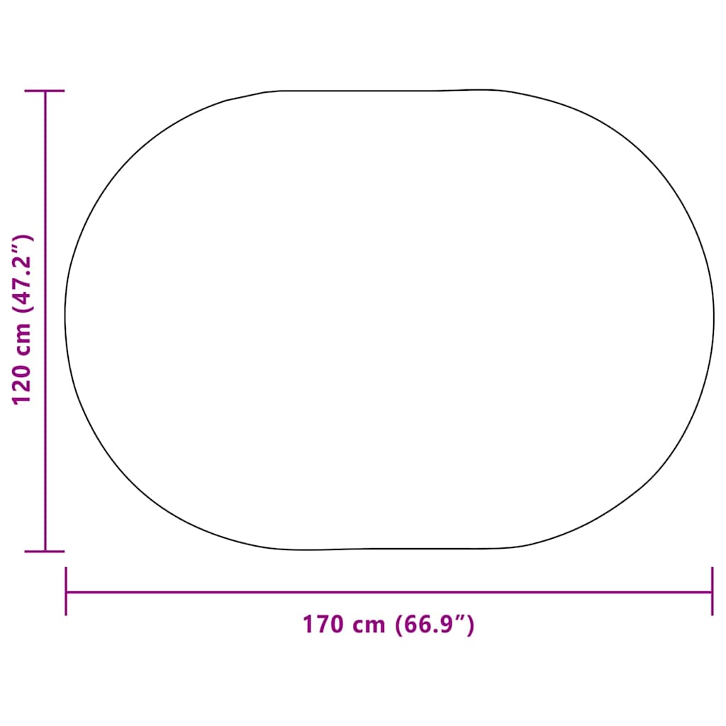 vidaXL Χαλί Καστανό 120 x 170 εκ. PP
