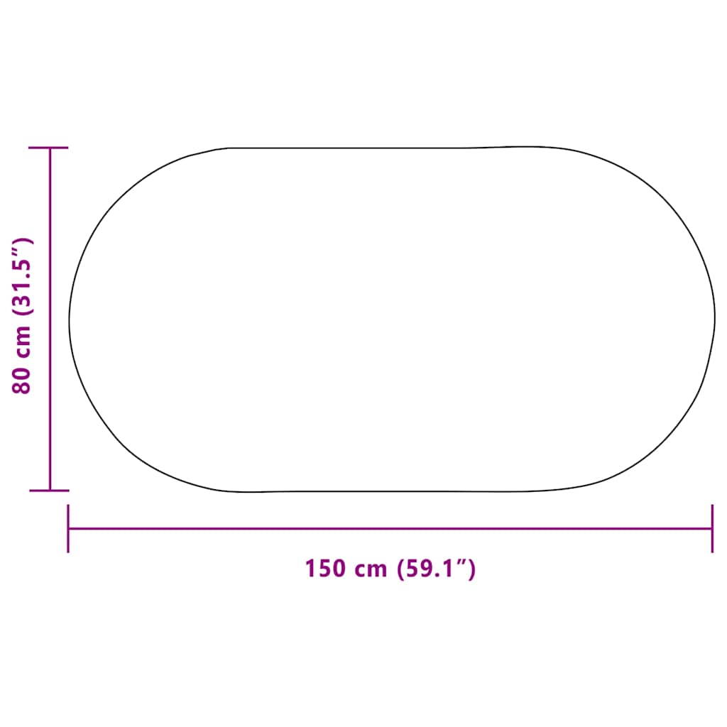 vidaXL Χαλί Κρεμ 80 x 150 cm PP