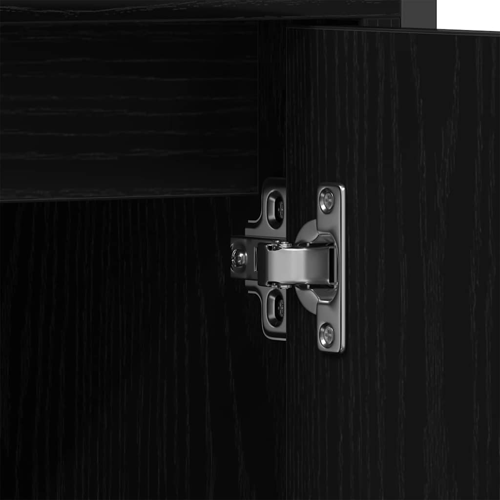 Ντουλάπα Νιπτήρα Μπάνιου vidaXL Μαύρο Δρυ 60x30x60 εκ. Επεξεργασμένο Ξύλο