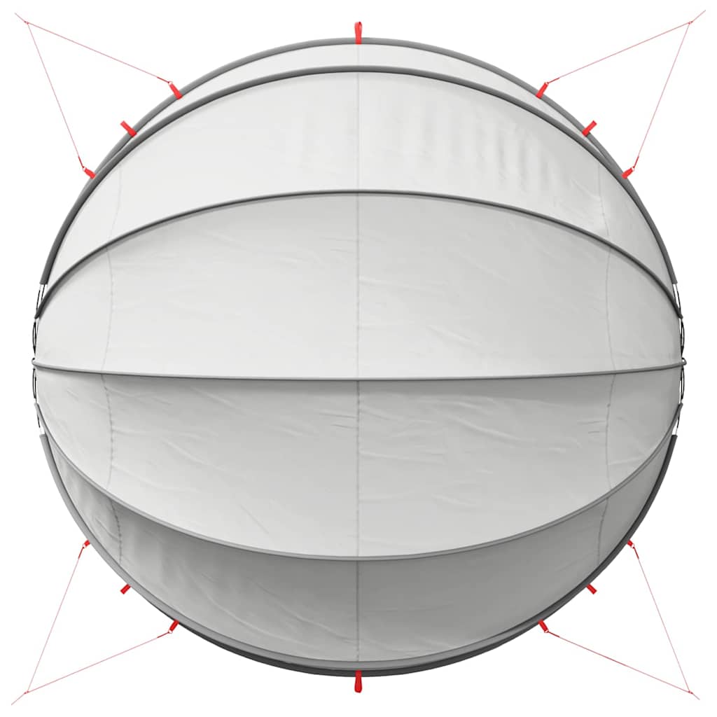 vidaXL Θόλος πισίνας Γκρι και Πορτοκαλί 500 x 500 x 236 εκ.