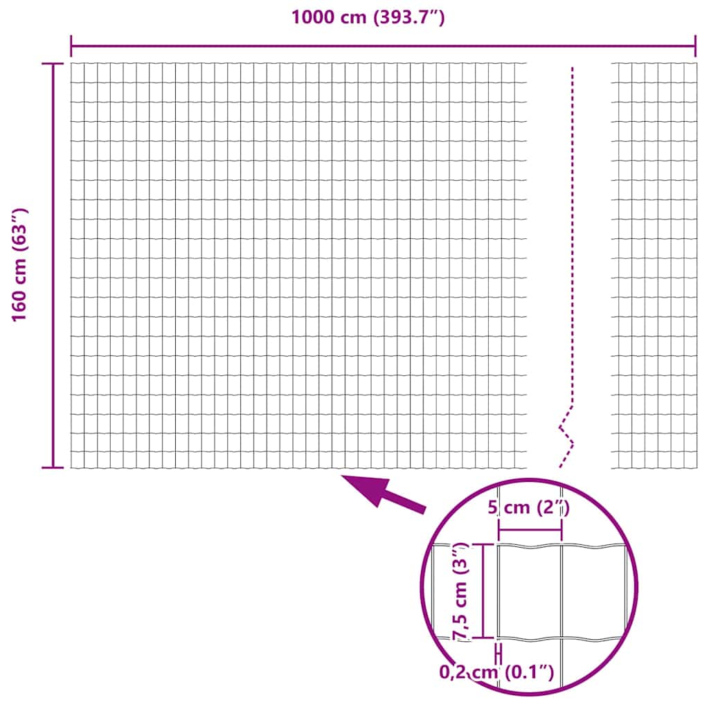 vidaXL Ευρωπαϊκό Φράκτη 1.6x10 μ Γαλβανισμένο ατσάλι