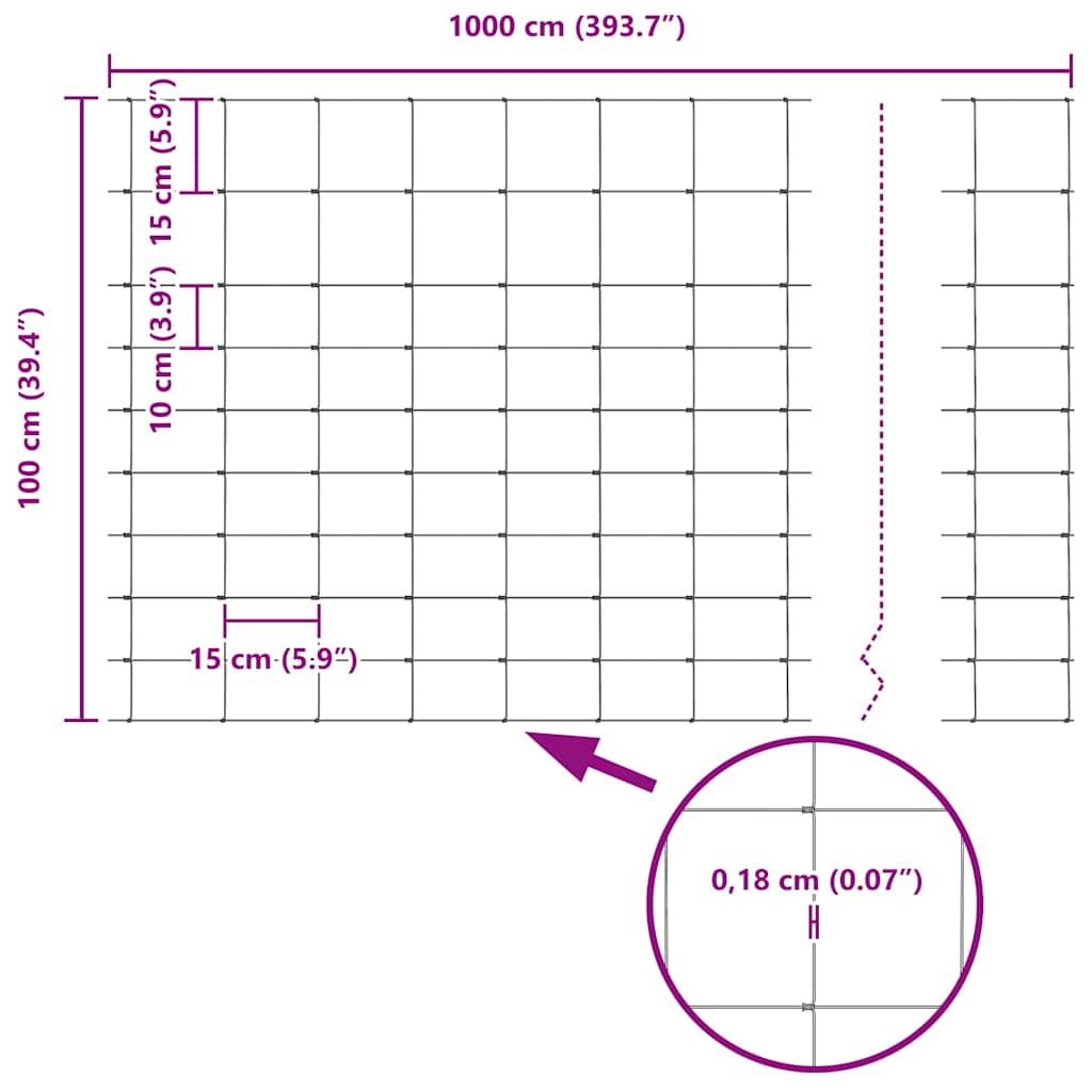 vidaXL Άγριο Φράχτη Ζεστός Γαλβανισμένος 1000 x 100 x 0.18 εκ Σίδερο
