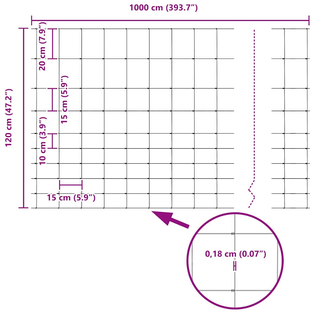 vidaXL Άγριο Φράχτη Ζεστός Γαλβανισμένος 1000 x 120 x 0,18 εκ. Σίδερο