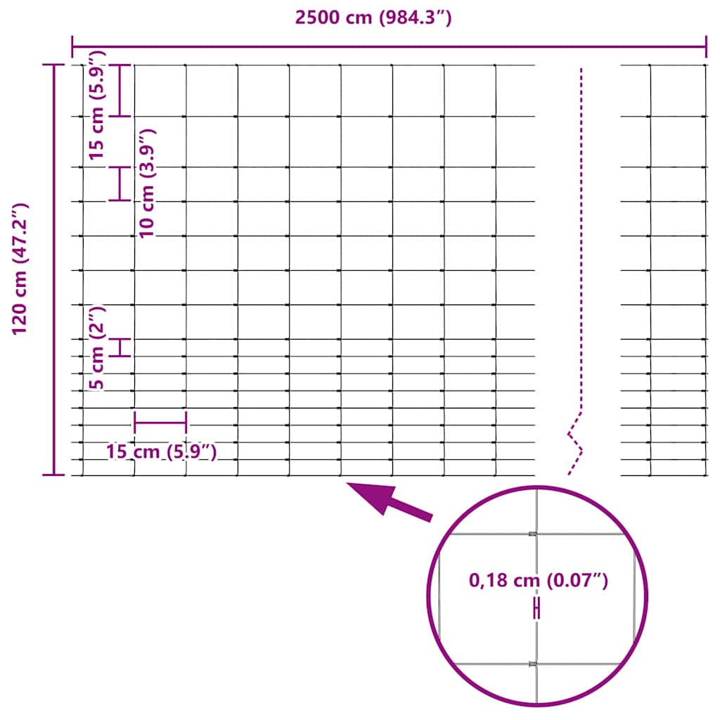 vidaXL Περίφραξη αγρού Ασημί 25 x 1,2 μ Γαλβανισμένος χάλυβας