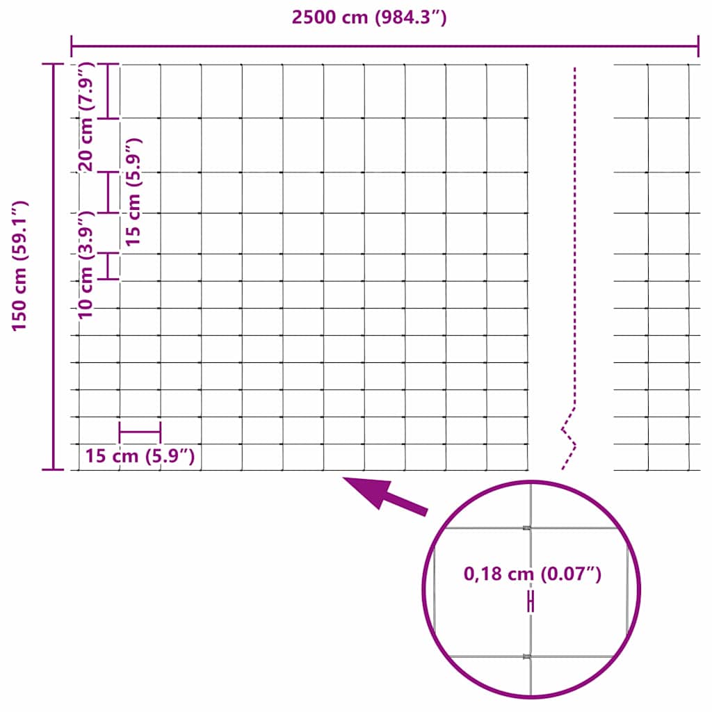 vidaXL Περίφραξη αγρού Ασημί 25 x 1,5 m Γαλβανισμένος χάλυβας