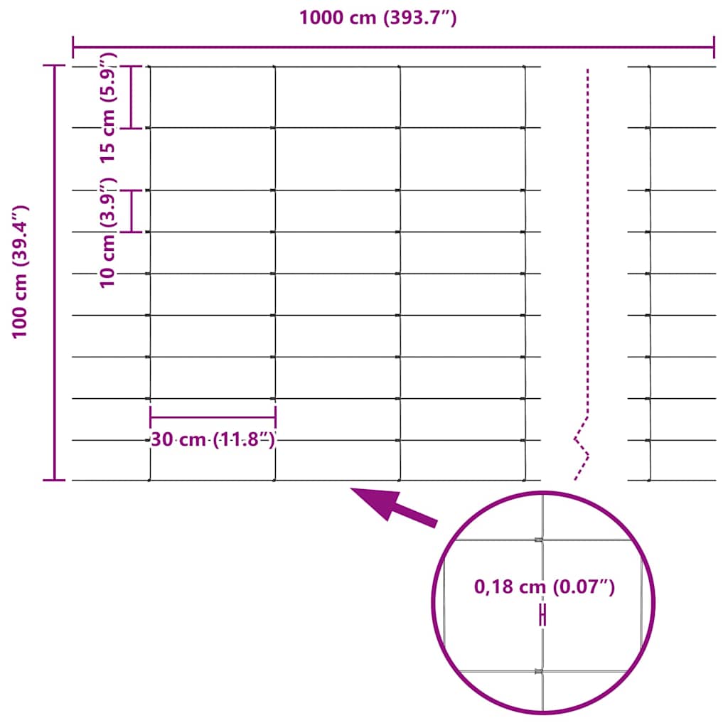 vidaXL Περίφραξη αγρού Ασημί 50 x 1 m Γαλβανισμένος χάλυβας