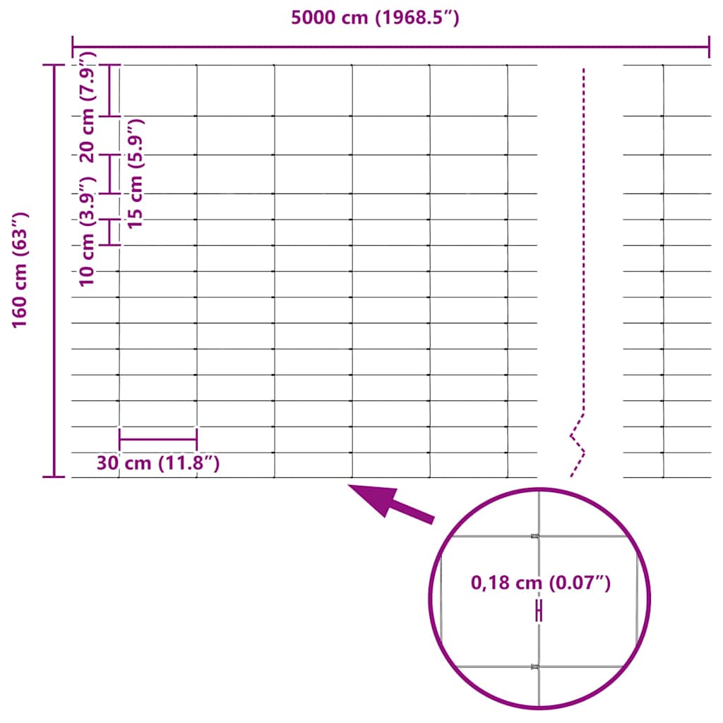 vidaXL Περίφραξη αγρού Ασημί 50 x 1,6 m Γαλβανισμένος χάλυβας